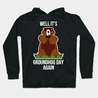 Its Groundhog Day Again Funny Groundhog Day Gift Hoodie